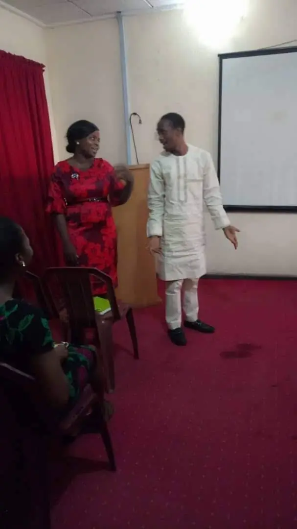 A speaker at the first gathering at Comfort Hall