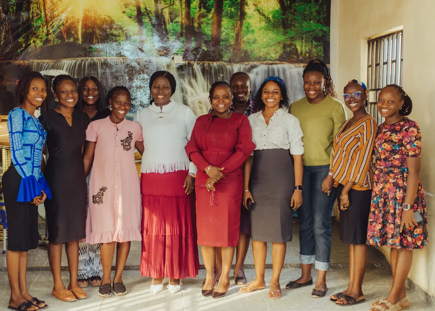 Grant recipients and the Stately Pillars team together